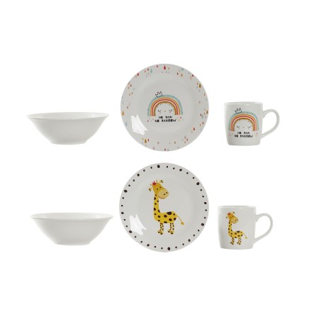 Ensemble Vaisselle pour Enfants DKD Home Decor Porcelaine (2 Unités)