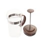 Cafetière à Piston DKD Home Decor Marron Transparent Acier inoxydable Verre Borosilicaté (16 x 9 x 18,5 cm) (350 ml)