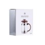 Cafetière à Piston DKD Home Decor Marron Transparent Acier inoxydable Verre Borosilicaté (16 x 9 x 18,5 cm) (600 ml)