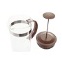 Cafetière à Piston DKD Home Decor Marron Transparent Acier inoxydable Verre Borosilicaté (16 x 9 x 18,5 cm) (600 ml)