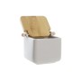 Salière avec couvercle DKD Home Decor Beige Menthe Bambou Dolomite (2 Unités) (15 x 12 x 11 cm)