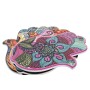 Dessous de plat DKD Home Decor Hamsa Multicouleur Liège Dolomite (18 x 23 x 1 cm) (4 Unités)