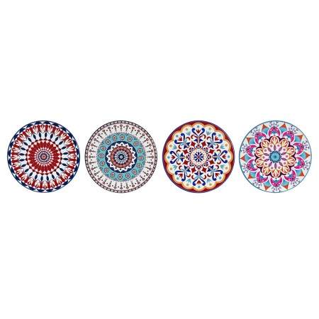 Dessous de verres DKD Home Decor 4 Unités (10,8 x 10,8 x 0,7 cm)