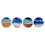 Dessous de verres DKD Home Decor Dolomite Plage (10,8 x 10,8 x 0,7 cm) (4 pcs)