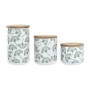 Set de 3 Boites DKD Home Decor Naturel Blanc Vert Bambou Grès Tropical (3 Pièces)