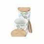 Set de 3 Boites DKD Home Decor Naturel Blanc Vert Bambou Grès Tropical (3 Pièces)