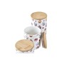 Set de 3 Boites DKD Home Decor Naturel Blanc Multicouleur Bambou Grès Cupcake (3 Pièces)