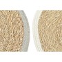 Dessous de plat DKD Home Decor Beige Blanc 2 Unités Jute (38 x 0,5 x 38 cm)