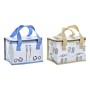 Sac Réfrigérant DKD Home Decor Beige Bleu PP Nylon (21 x 14 x 13 cm) (2 Unités)