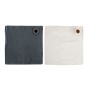 Service de linge de table DKD Home Decor Gris Beige Coton (2 Unités)