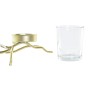 Bougeoir DKD Home Decor Champagne Verre Métal Ginkgo (40 x 12 x 10 cm)