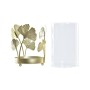 Bougeoir DKD Home Decor Champagne Verre Métal Ginkgo (11 x 11 x 16 cm)