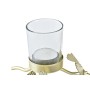 Bougeoir DKD Home Decor Champagne Verre Métal Ginkgo (13,5 x 12,5 x 10,5 cm)