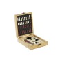 Ensemble d'Accessoires à Vin et Échecs DKD Home Decor Jeu d'Échecs Acier inoxydable Bois MDF (15 x 17 x 4,5 cm) (5 Pièces)