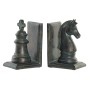 porte-livre DKD Home Decor 2 Pièces Résine Pièces du jeu d'échec (27 x 10 x 18 cm)
