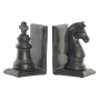 porte-livre DKD Home Decor 2 Pièces Résine Pièces du jeu d'échec (27 x 10 x 18 cm)