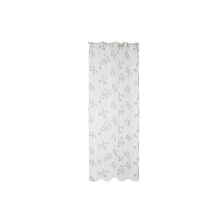 Rideau DKD Home Decor Métal Polyester Blanc Gris clair (140 x 270 cm)