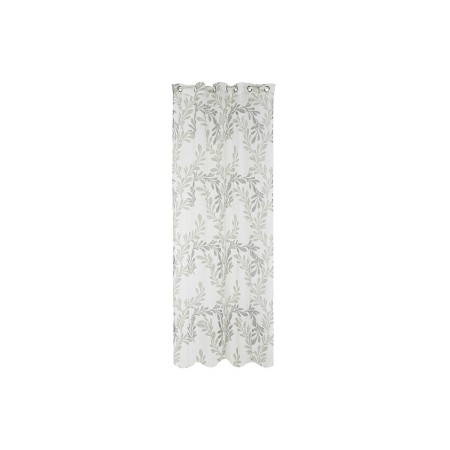 Rideau DKD Home Decor Métal Polyester Blanc Vert (140 x 270 cm)