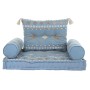 Chaise de jardin DKD Home Decor Bleu Coton (90 x 50 x 55 cm)