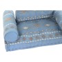 Chaise de jardin DKD Home Decor Bleu Coton (90 x 50 x 55 cm)