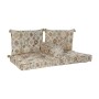 Canapé deux places DKD Home Decor Beige Marron Coton Jaune (145 x 76 x 13 cm)