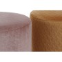 Repose-pied DKD Home Decor Rose Doré Métal Bois Orange Polyester Velours (35 x 35 x 35 cm) (2 Unités)