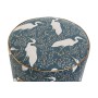 Repose-pied DKD Home Decor Bleu Bois Polyester Blanc Vert Oiseau Oriental (35 x 35 x 35 cm) (2 Unités)