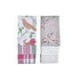 Ensemble de Chiffons DKD Home Decor Fleurs Oiseaux (2 Unités) (60 x 0,5 x 40 cm)