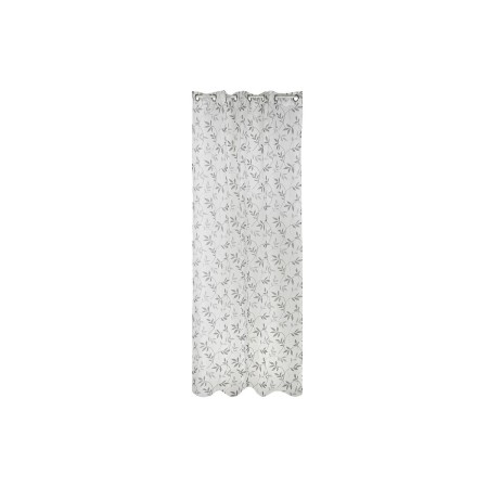 Rideau DKD Home Decor Gris Métal Polyester Blanc (140 x 270 cm)