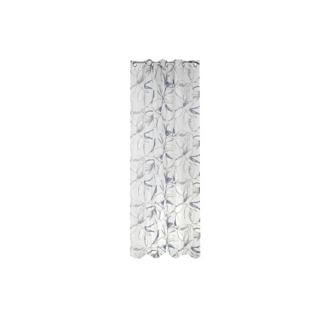 Rideau DKD Home Decor Gris Bleu Métal Polyester Blanc (140 x 270 cm)