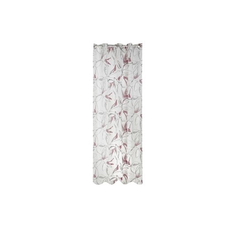 Rideau DKD Home Decor Rouge Métal Polyester Blanc (140 x 270 cm)