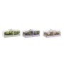 Ensemble de Bougies DKD Home Decor Pivoine Rose Lila Vert Narcisse Cire (19 x 9 x 7 cm) (2 Unités) (3 Unités)