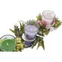 Ensemble de Bougies DKD Home Decor Pivoine Rose Lila Vert Narcisse Cire (19 x 9 x 7 cm) (2 Unités) (3 Unités)