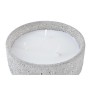 Bougie DKD Home Decor Citronnelle Gris Ciment Blanc Cire (15 x 15 x 7 cm)