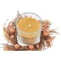 Bougie DKD Home Decor Verre Orange Ambre (2 Unités) (15,5 x 15,5 x 9 cm)