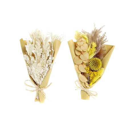 Branche DKD Home Decor Beige Jaune Fleur séchée (10 x 5 x 18 cm) (2 Unités)