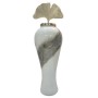 Vase DKD Home Decor Aluminium Bicolore Fer Oriental Feuille d'une plante (29 x 29 x 102 cm)