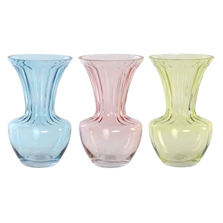 Vase DKD Home Decor Verre Urbaine (15 x 15 x 25 cm) (3 Unités)