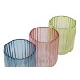 Vase DKD Home Decor Verre Urbaine (12 x 12 x 16 cm) (3 Unités)