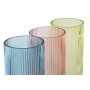 Vase DKD Home Decor Verre Moderne (10 x 10 x 20 cm) (3 Unités)