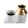 Vase DKD Home Decor Métal Bicolore Oriental (2 Unités) (16 x 16 x 51 cm)