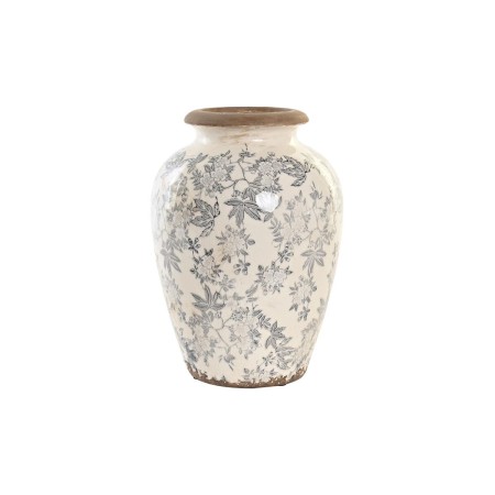 Vase DKD Home Decor Gris Blanc Grès (18 x 18 x 25 cm)