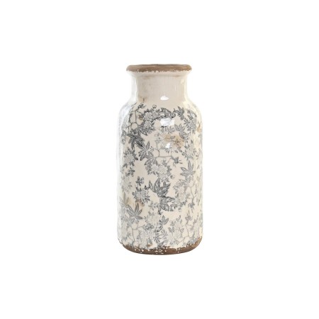 Vase DKD Home Decor Gris Blanc Grès (15 x 15 x 31,5 cm)