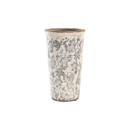 Vase DKD Home Decor Gris Blanc Grès (14 x 14 x 25 cm)