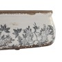 Cache-pot DKD Home Decor Gris Blanc Fleurs Grès Shabby Chic (23 x 10 x 9 cm)