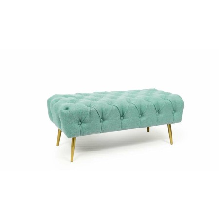 Banquette DKD Home Decor Doré Métal Polyester Vert (103 x 46 x 42 cm)