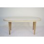 Table de Salle à Manger DKD Home Decor Doré Blanc Laiton Bois de manguier (180 x 90 x 76 cm)