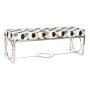 Coffre de Rangement DKD Home Decor Noir Acier Cuir Blanc (122 x 41 x 44 cm)