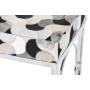 Coffre de Rangement DKD Home Decor Noir Acier Cuir Blanc (122 x 41 x 44 cm)