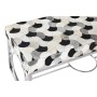 Coffre de Rangement DKD Home Decor Noir Acier Cuir Blanc (122 x 41 x 44 cm)